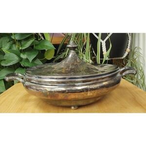 Vintage Wallace Silver-Plated Casserole Dish With Lid V868
